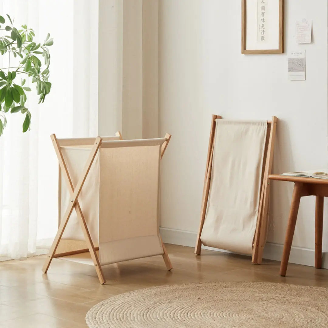 Panier à linge en bois