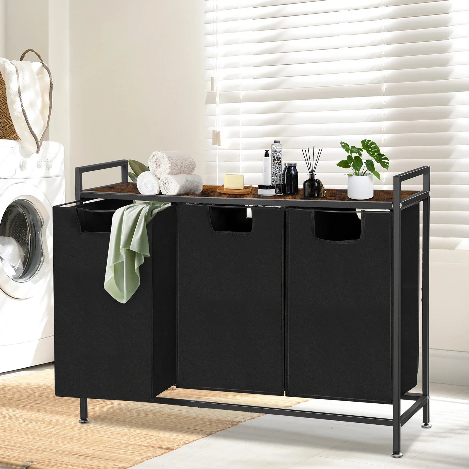 Panier à linge 3 compartiments