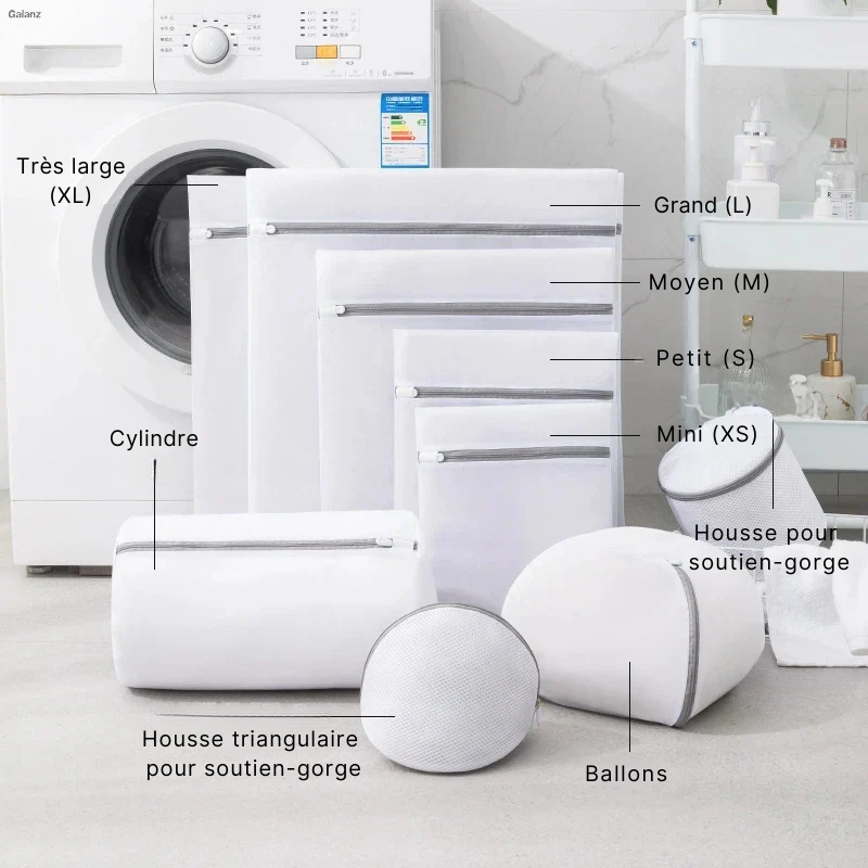 Filet de lavage en maille blanc