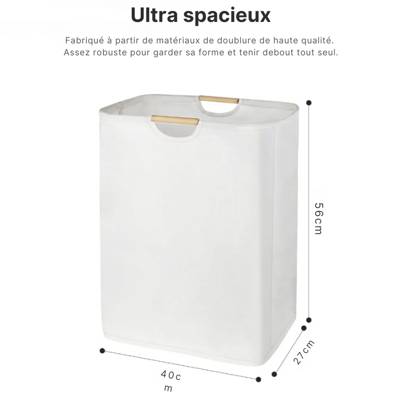 Panier à linge en coton pliable et imperméable