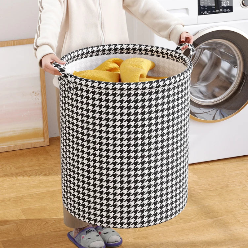 Panier à linge pliable en coton