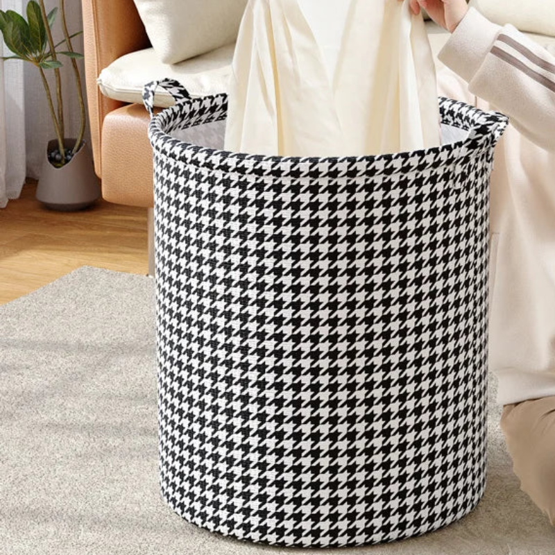 Panier à linge pliable en coton