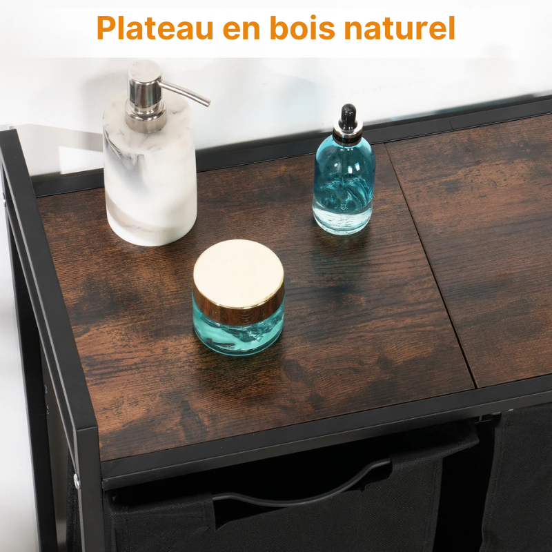 Panier à linge en nylon 3 compartiments