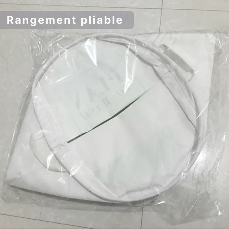 Panier à linge pliable en tissu coton et lin