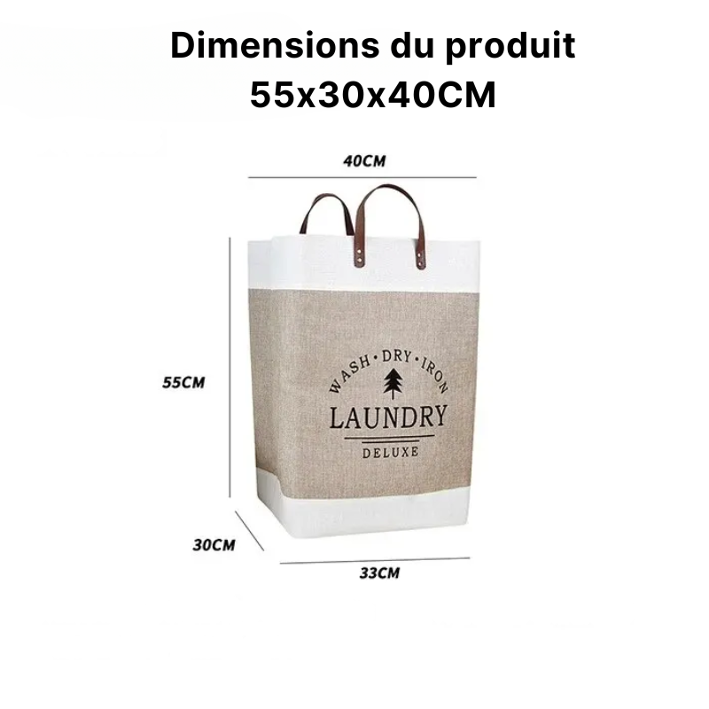 Panier à linge en tissu pliable grand format