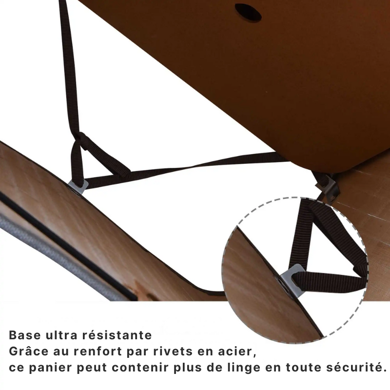 Panier à linge en bambou avec couvercle