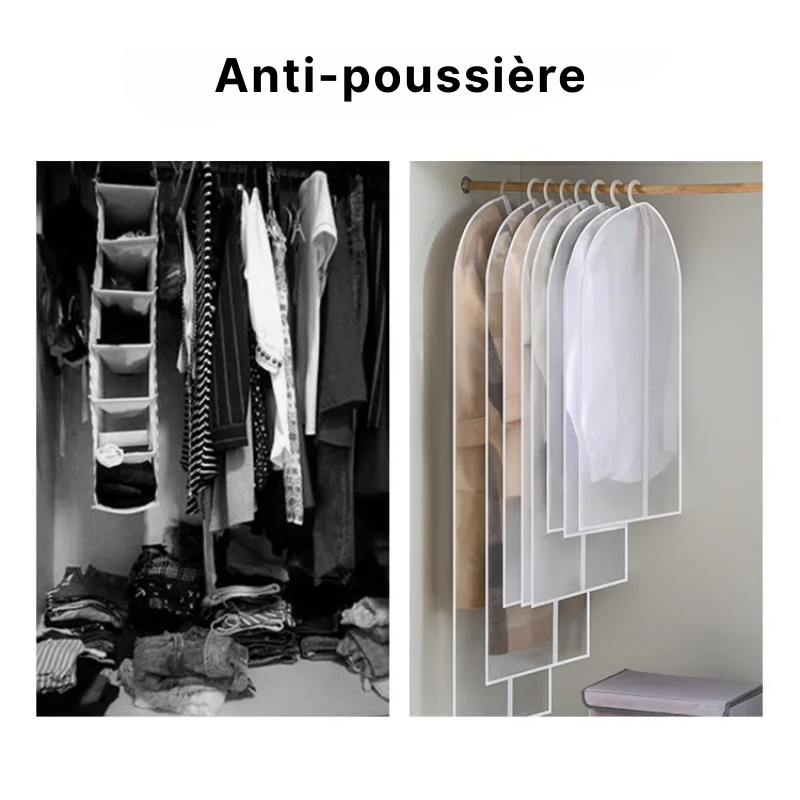 Housse de protection pour vêtements avec fermeture zippée