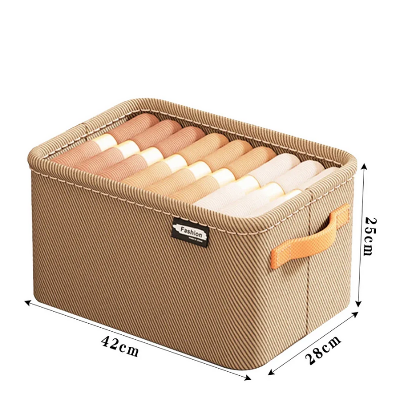 Panier de rangement pliable avec couvercle