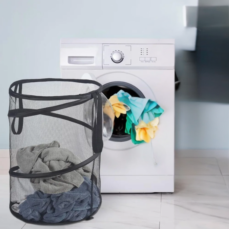 Panier à linge pliable en maille aérée