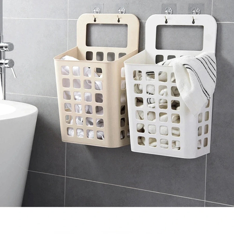 Panier à linge en plastique mural