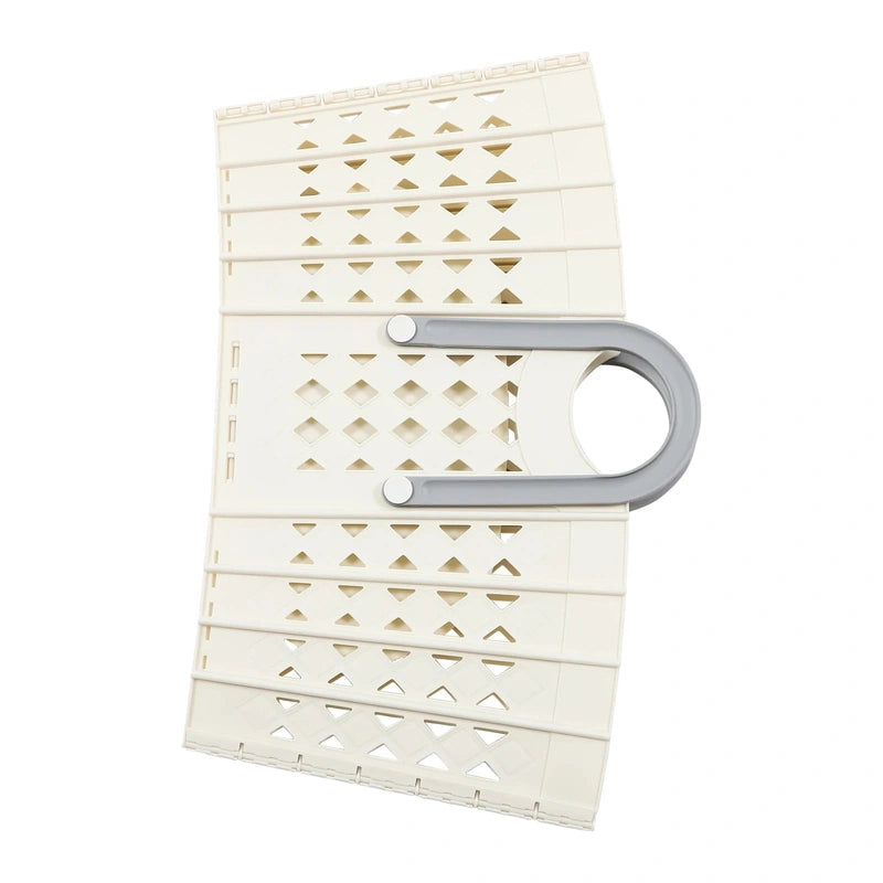 Panier à linge plastique pliable avec poignées réglables