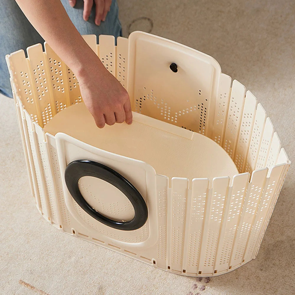 Panier à linge pliable en plastique - gain de place