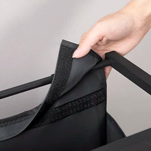 Panier à linge en tissu 3 compartiments avec étagères