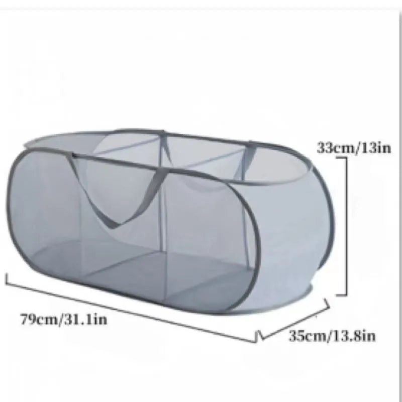 Panier à linge rectangulaire pliable en tissu maille polyester