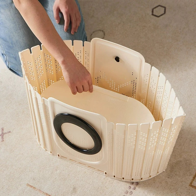 Panier à linge pliable en plastique - gain de place