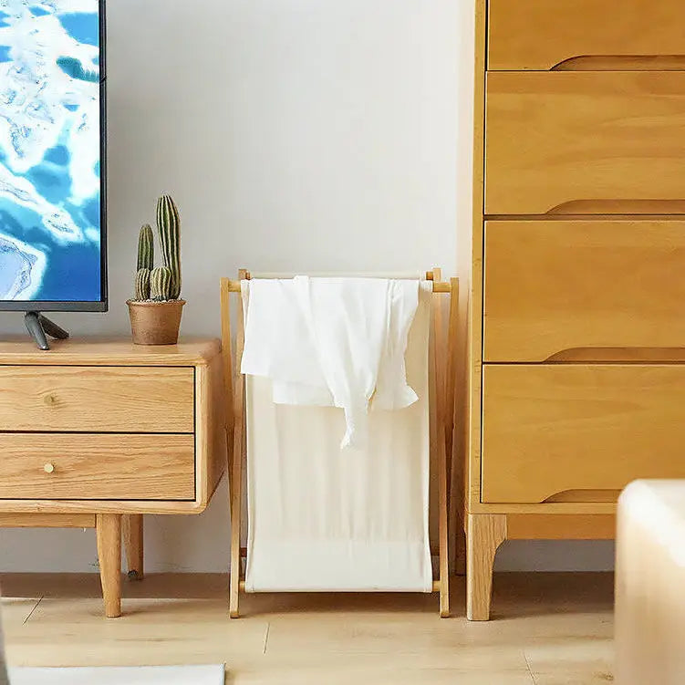 Panier à linge pliable en bambou