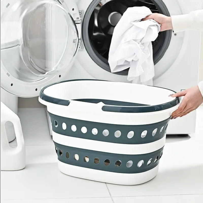 Panier à linge pliable 16L en plastique rigide