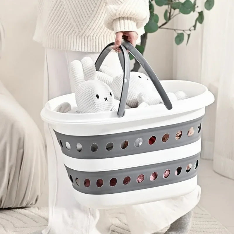 Panier à linge pliable 16L en plastique rigide