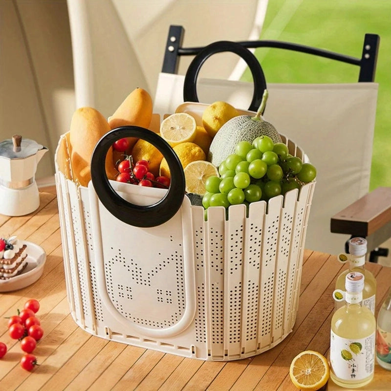 Panier à linge pliable en plastique - gain de place