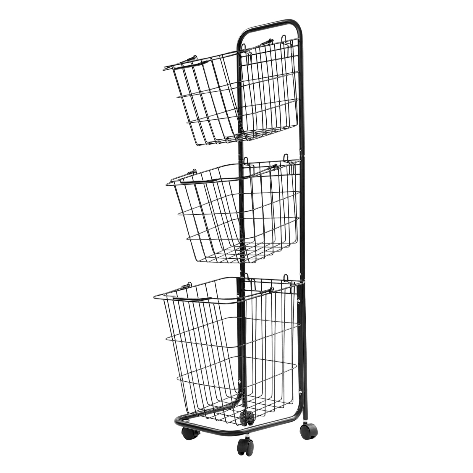 Panier à linge 3 niveaux avec roulettes