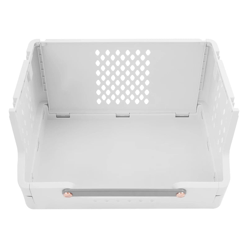 Panier à linge en plastique 2 niveaux avec roulettes