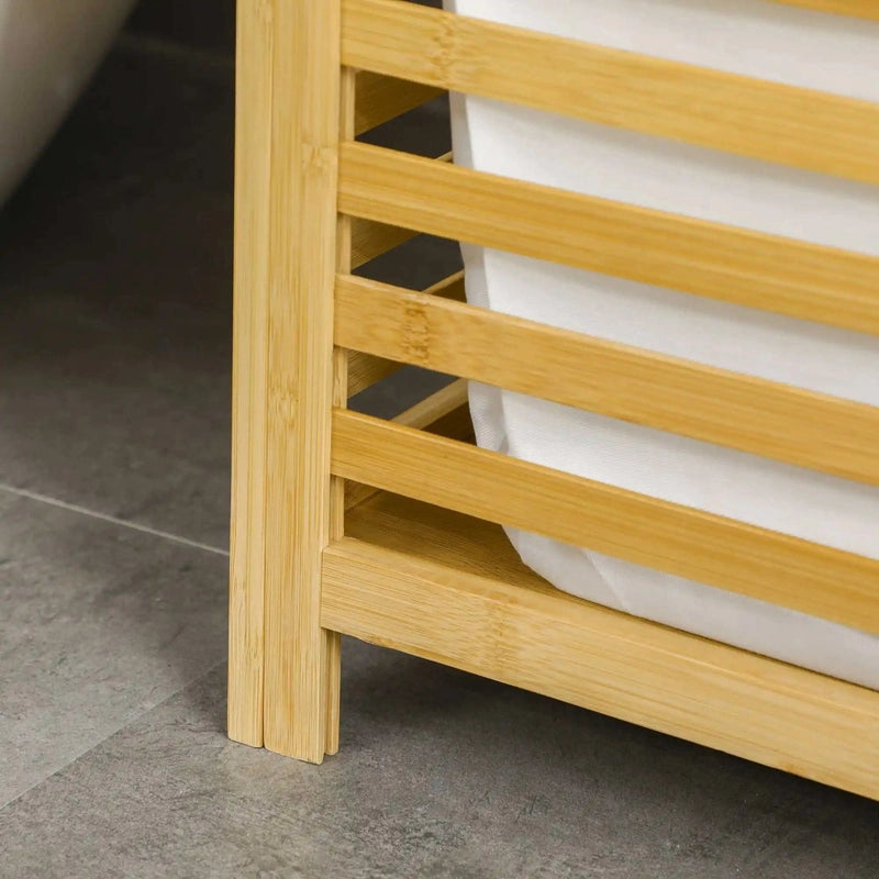 Panier à linge en bambou avec couvercle