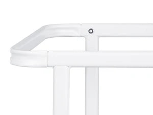 Panier à linge en bois et tissu avec roulettes 2 compartiments