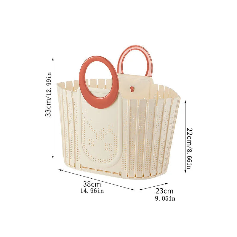 Panier à linge pliable en plastique - gain de place