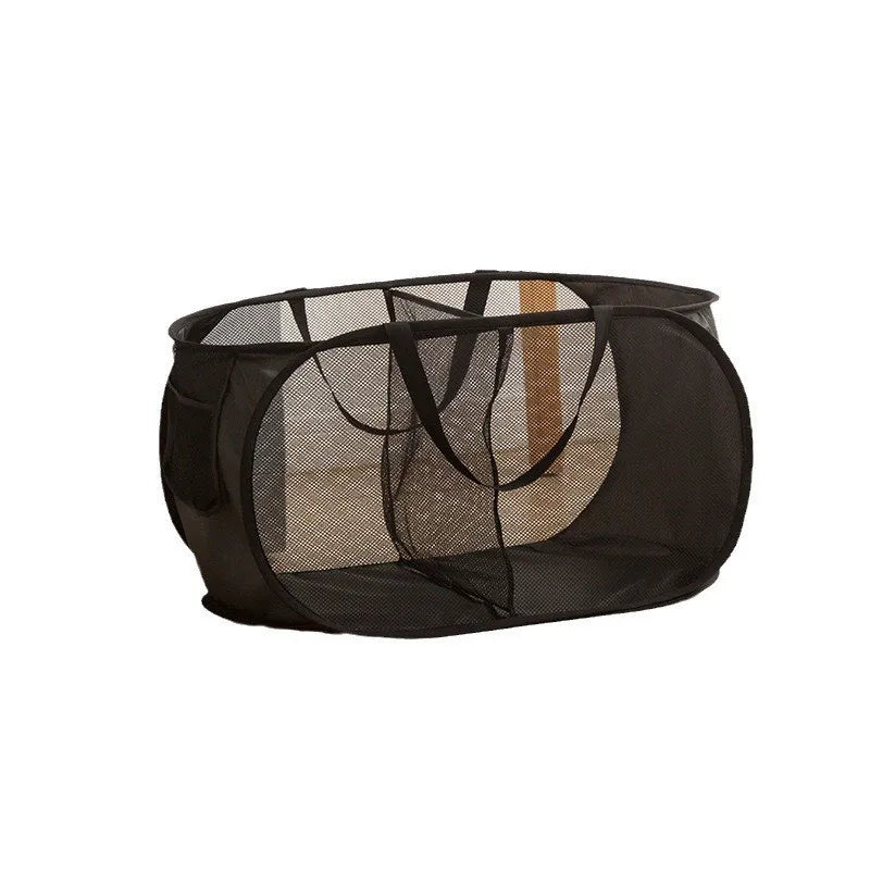 Panier à linge rectangulaire pliable en tissu maille polyester