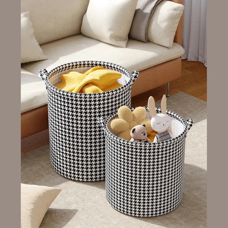 Panier à linge pliable en coton