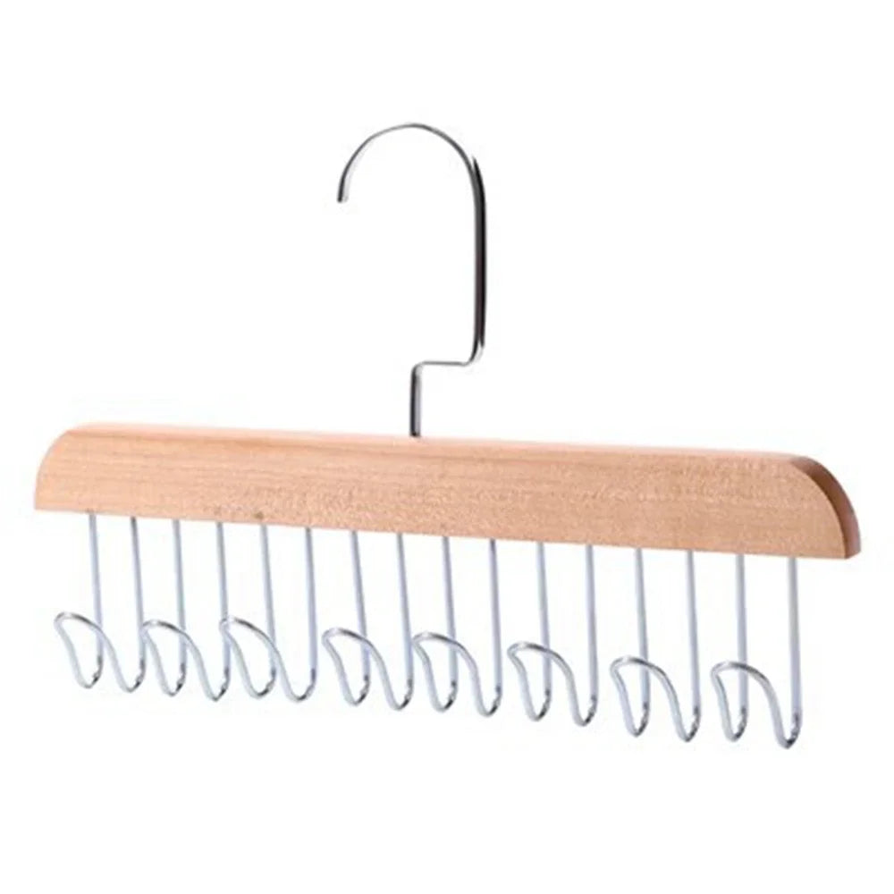 Organiseur cintre multifonction suspendu en bois