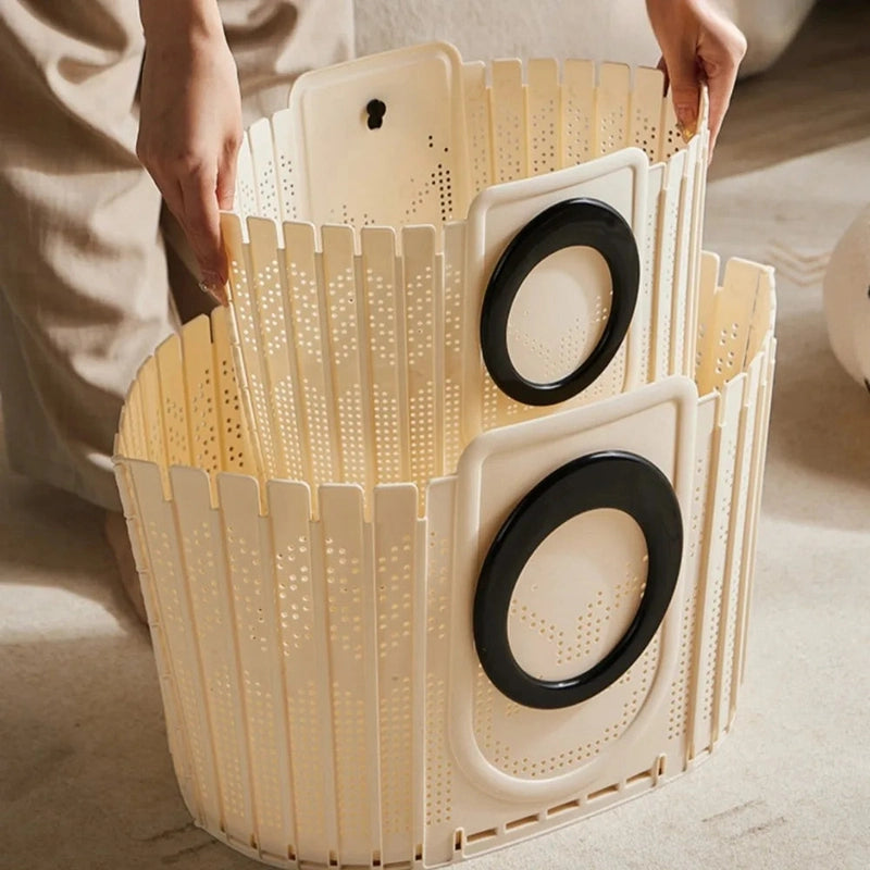 Panier à linge pliable en plastique - gain de place
