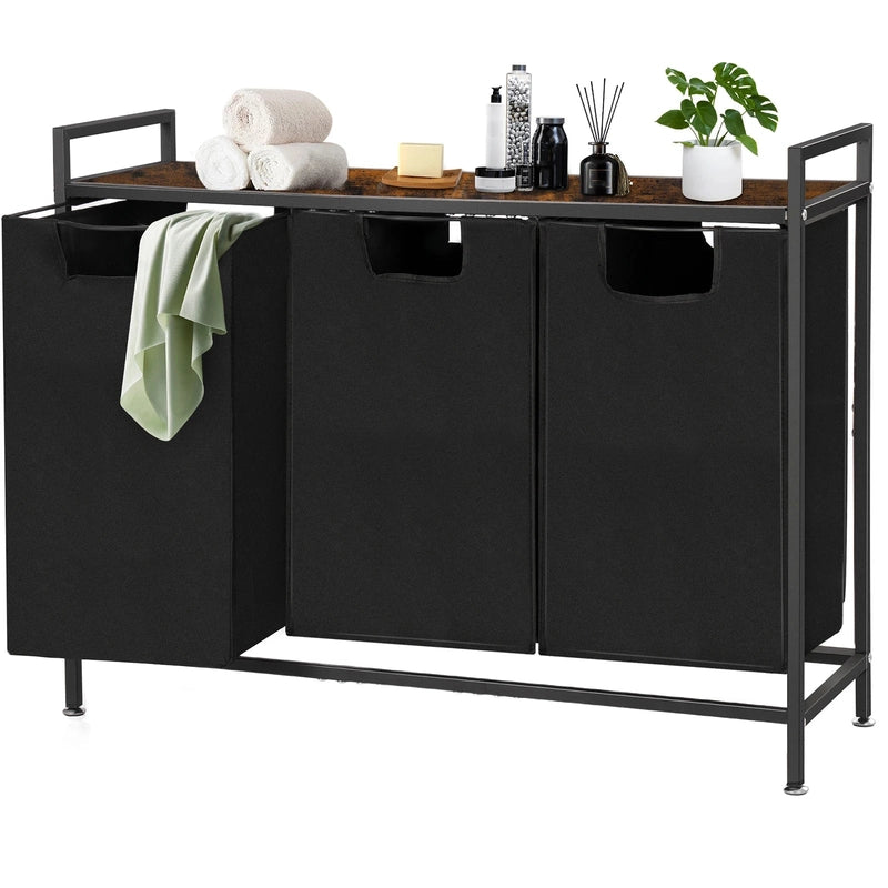 Panier à linge en nylon 3 compartiments