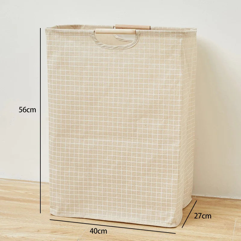 Panier à linge en coton pliable et imperméable