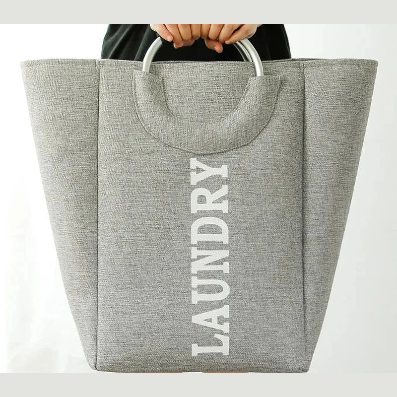 Grand panier à linge en tissu pliable