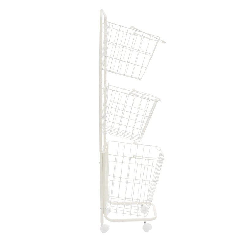 Panier à linge 3 niveaux avec roulettes