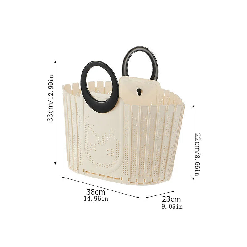 Panier à linge pliable en plastique - gain de place