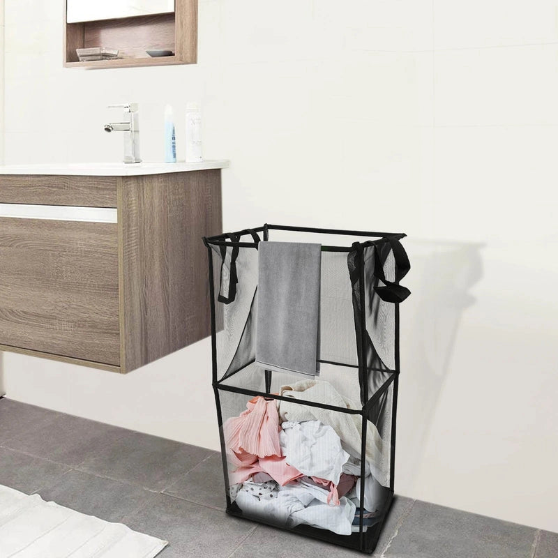 Panier à linge pliable en maille rigide