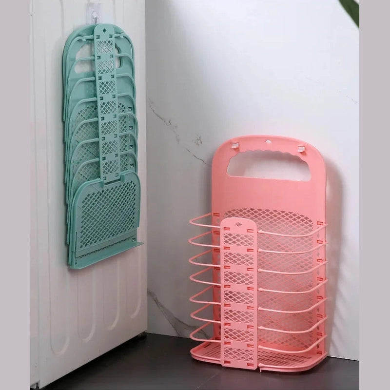 Panier à linge mural pliable en plastique - compact