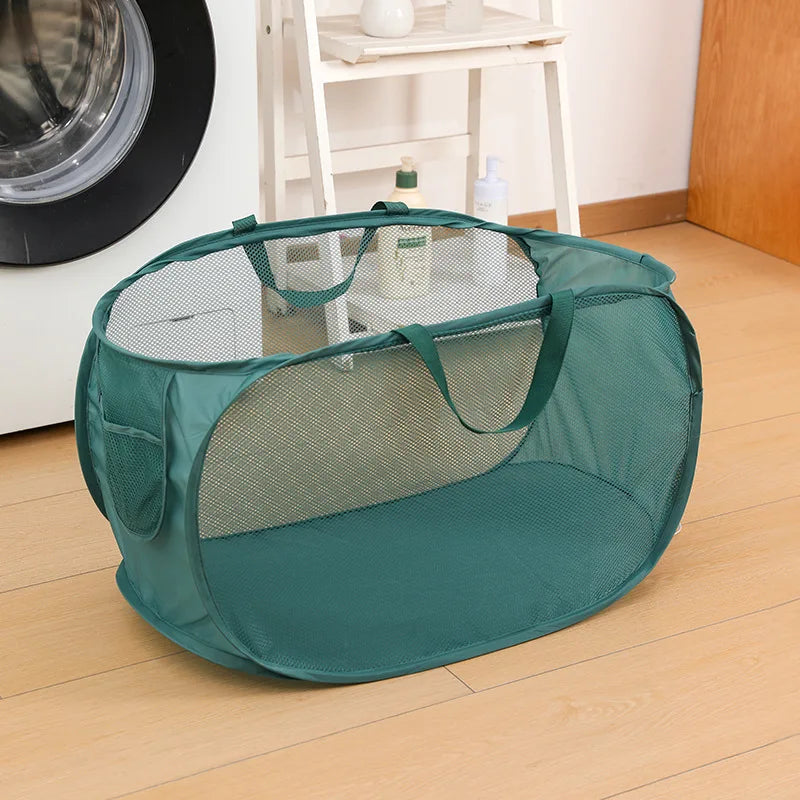 Panier à linge pliable mural compact
