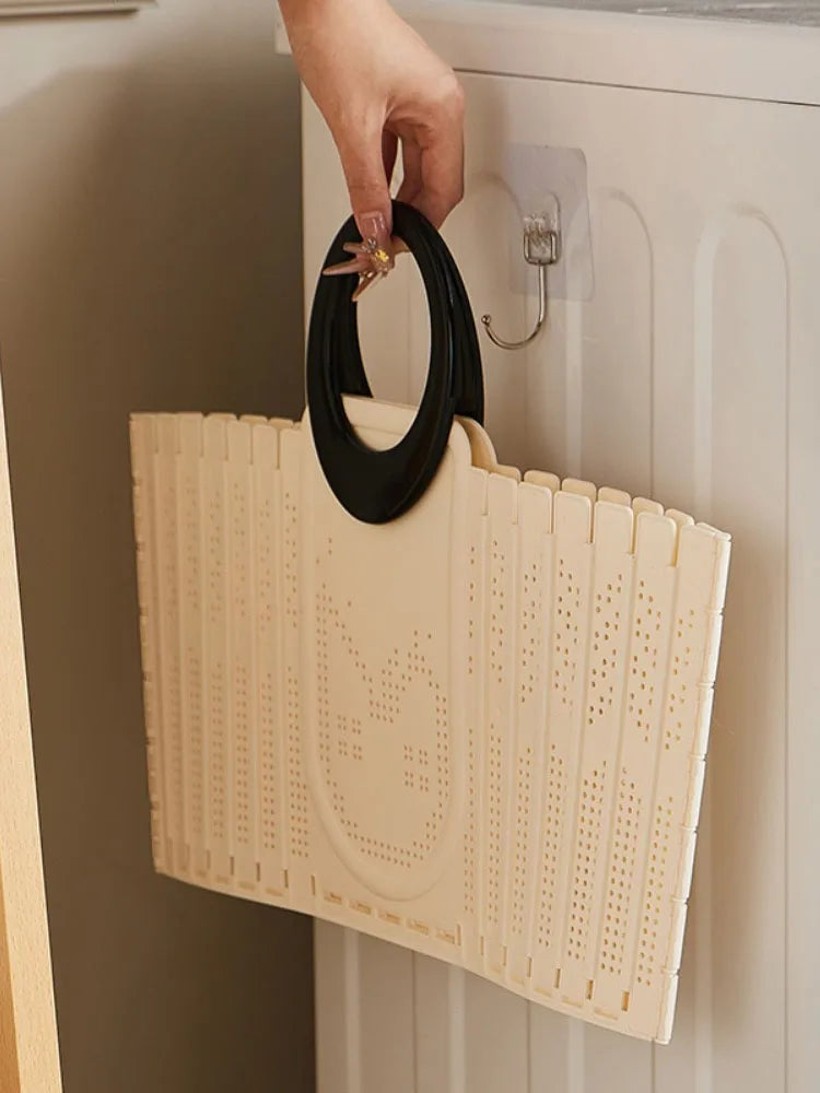 Panier à linge pliable en plastique - gain de place