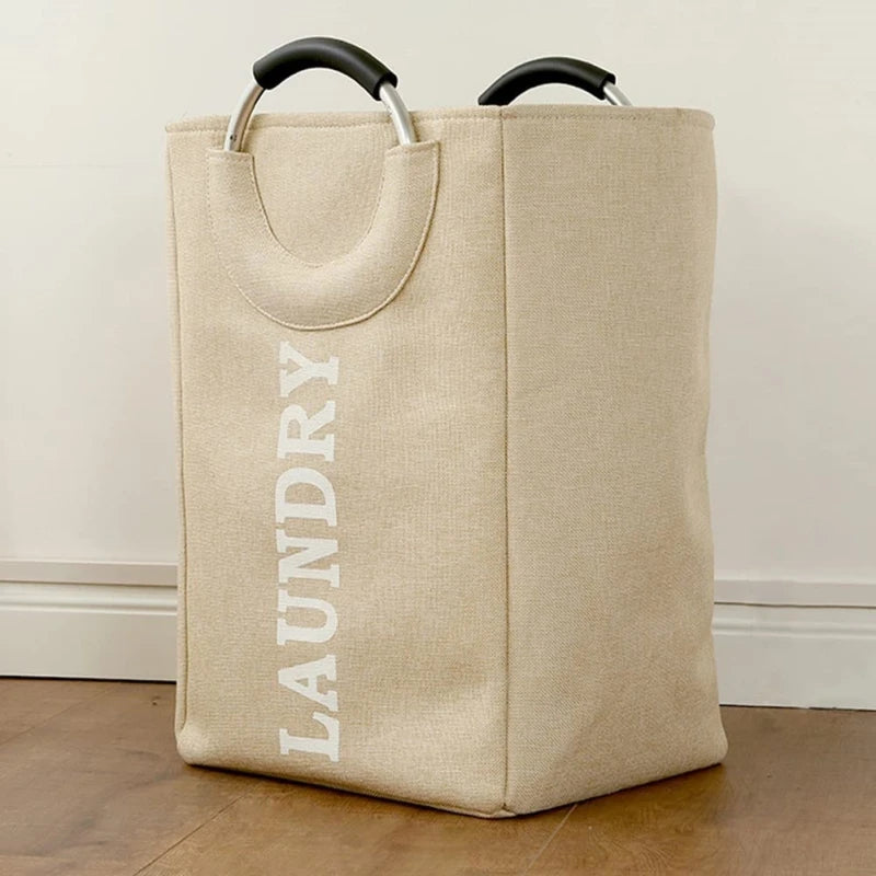 Grand panier à linge en tissu pliable
