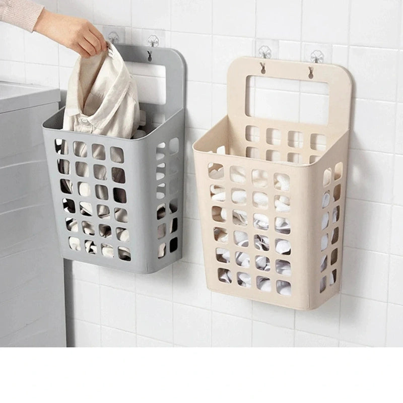 Panier à linge en plastique mural