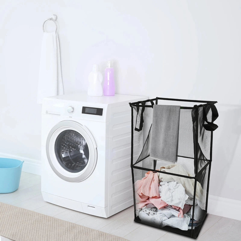 Panier à linge pliable en maille rigide