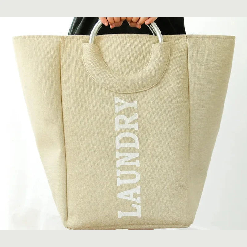 Grand panier à linge en tissu pliable