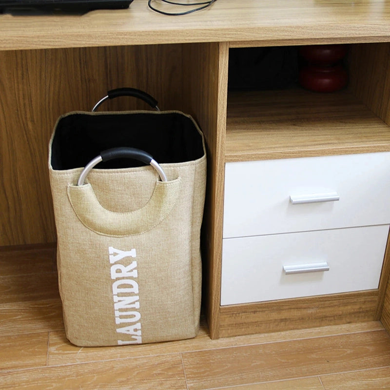 Grand panier à linge en tissu pliable