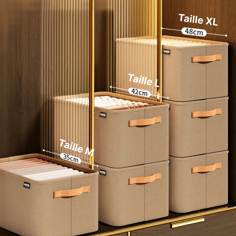 Panier de rangement pliable avec couvercle