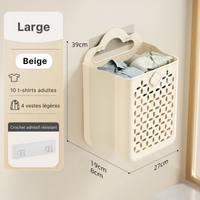 Panier à linge mural pliable en plastique