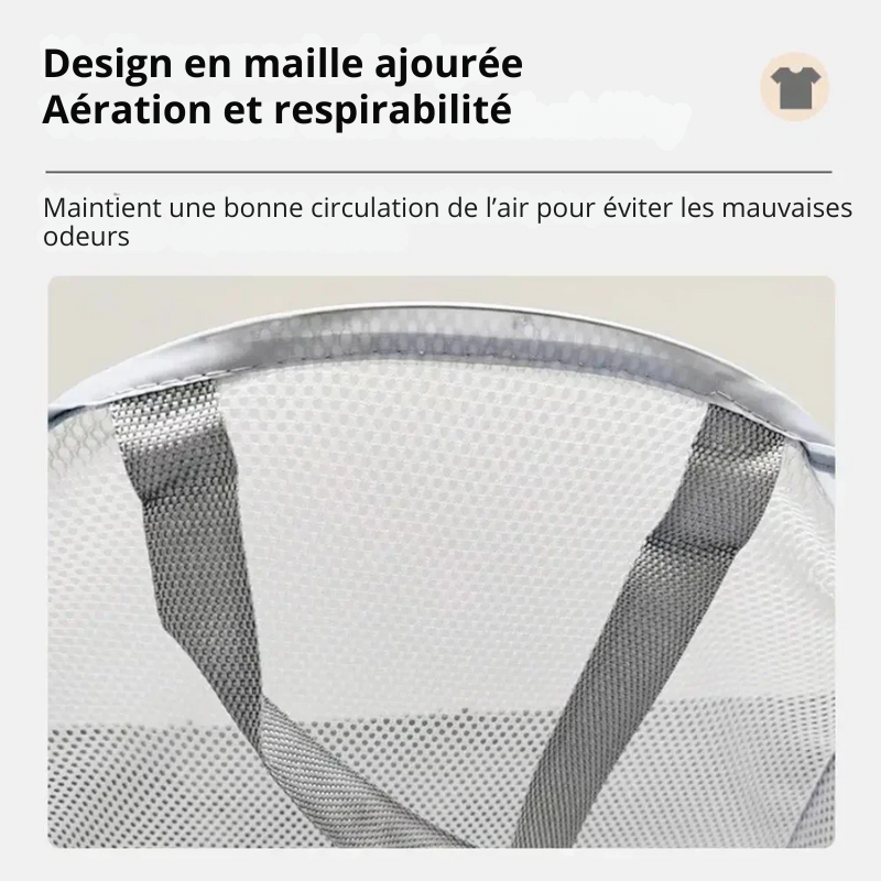 Panier à linge pliable mural compact