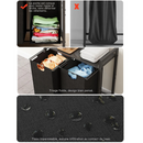 Panier à linge en tissu 2 compartiments avec roulettes